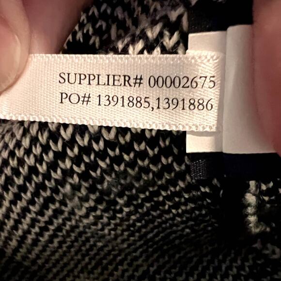 Chaps Women's Black White Plaid Cotton Full Zip Knit Long Sleeve Jacket Size XS - Picture 12 of 16